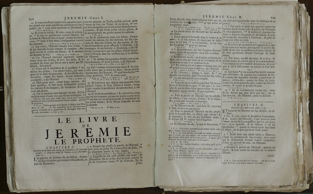 Französische Bibel 1736 Palmbach