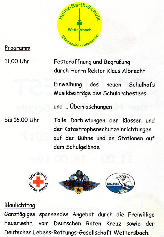 Schulfest Heinz-Barth-Schule Wettersbach